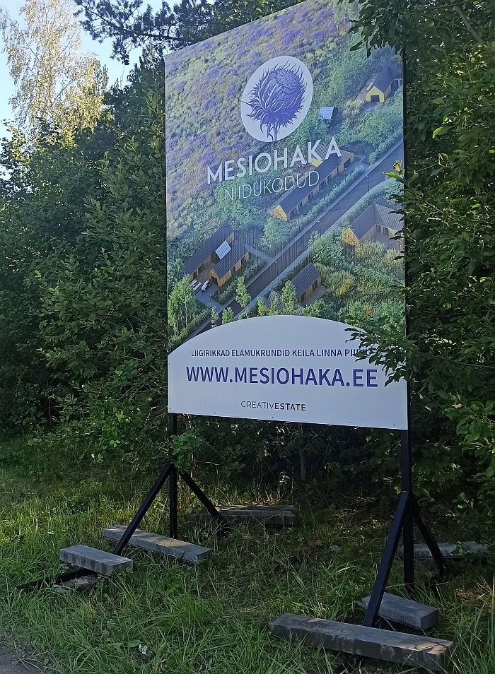 Uusarenduse plakat ja konstruktsioon - Mesiohaka elamurajoon Keila